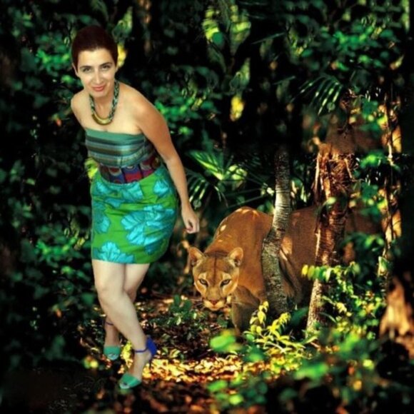 Desigual La Gardienne Green Floral Jacquard Strapless Cocktail Dress - Picture 2 of 11